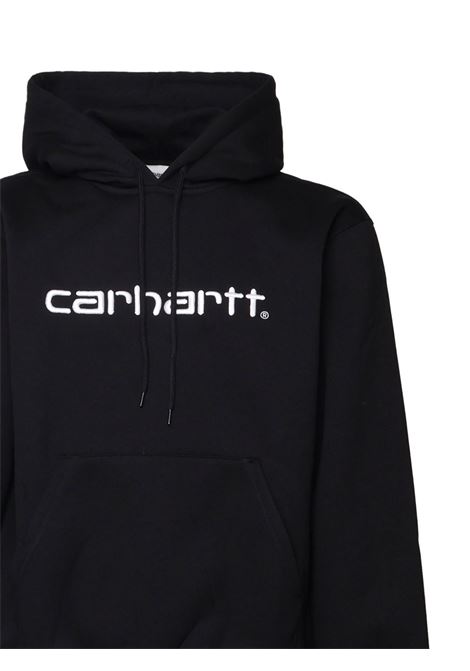 hooded carhartt sweatshirt man black CARHARTT WIP | I0305470D2.XX